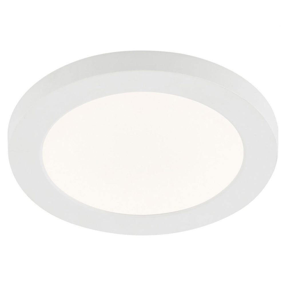 Adjustable Slim Flat Recessed / Surface Round Downlight Panel Light Fitting | LED 12W 1200lm | CCT Tri-Colour | IP44 | White