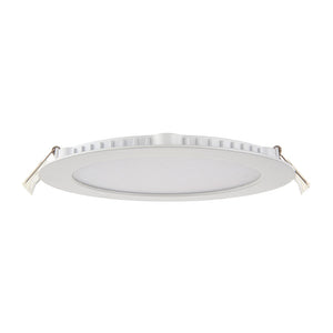 Dimmable Slim Flat Recessed Round Downlight Panel Light Fitting | LED 12W 1000lm | CCT Tri-Colour | IP44 | White