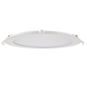 Dimmable Slim Flat Recessed Round Downlight Panel Light Fitting | LED 18W 1600lm | CCT Tri-Colour | IP44 | White