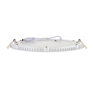 Dimmable Slim Flat Recessed Round Downlight Panel Light Fitting | LED 18W 1600lm | CCT Tri-Colour | IP44 | White