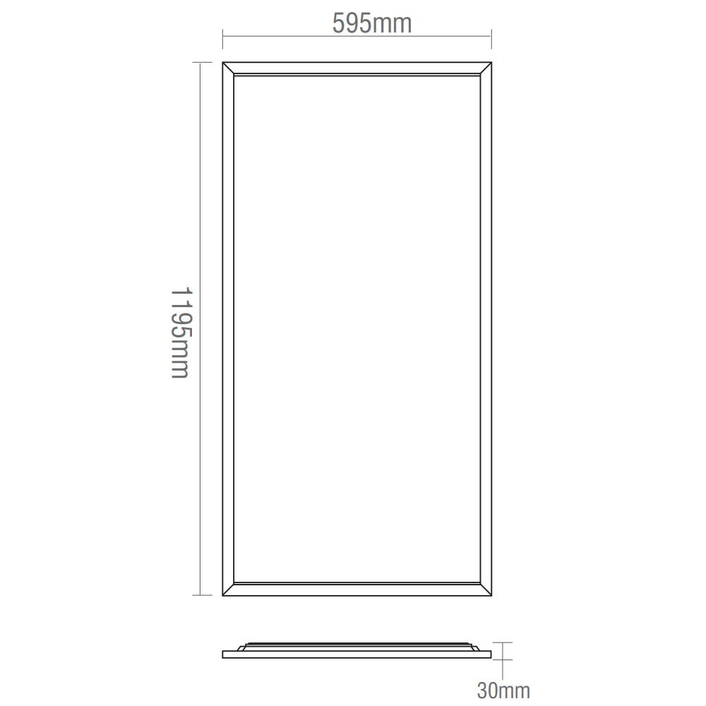 PRO TPa 1200x600mm LED 40W 140lm/w Light Panel Recessed for Office Suspended Ceiling White | 4000K Neutral White