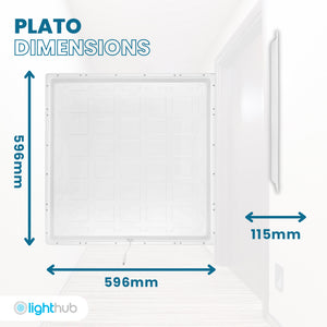 36W 600x600mm LED Emergency Light Panel Recessed UGR>19 for Office Suspended Ceiling White