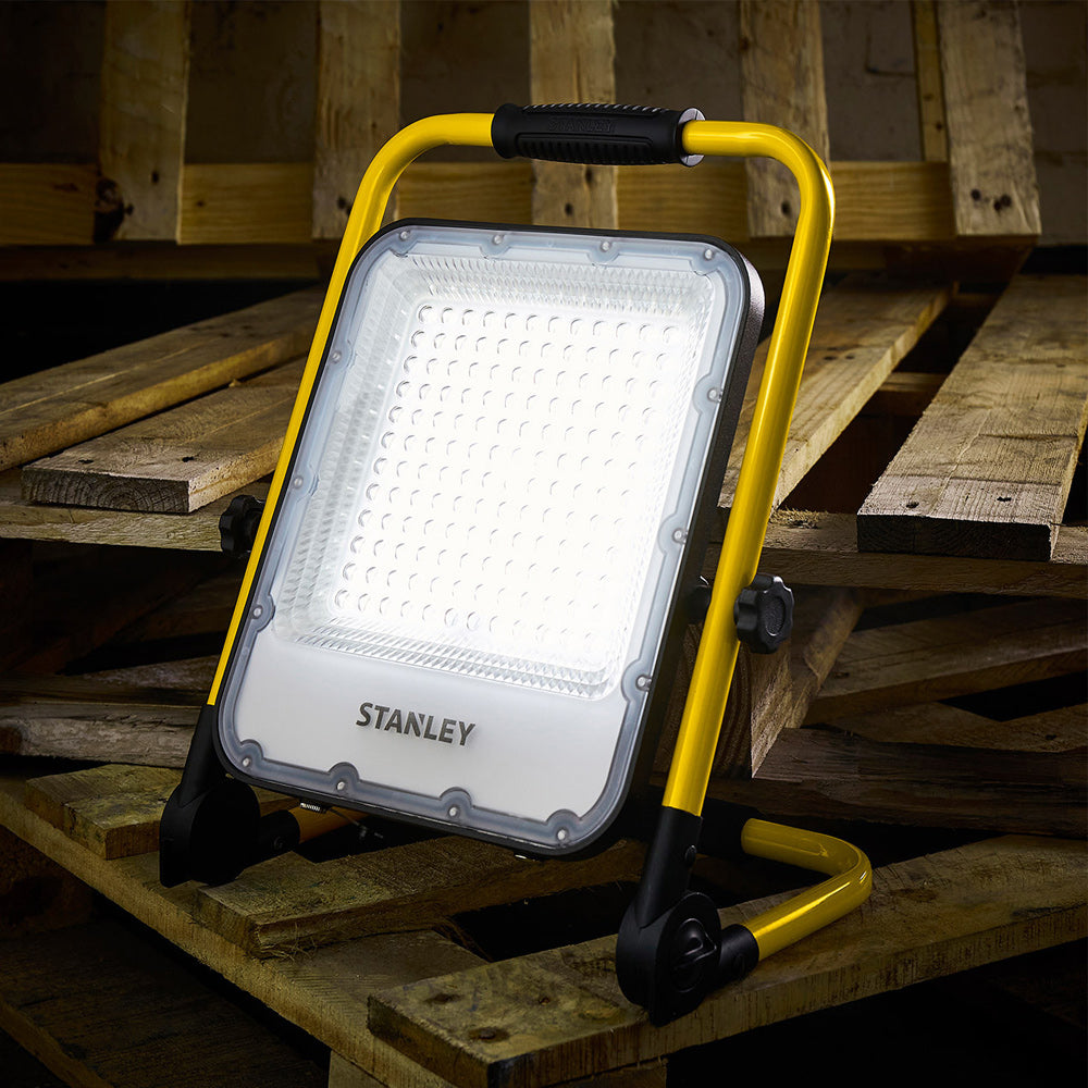 LED Rechargeable Slimline Folding Area Work Light | 50W 5500lm 6000K | Durable for Construction Sites | IP65