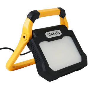 LED Mains Foldable Area Work Flood Light | 40W 4000lm 5700K | Durable for Construction Sites | IP54 | Black & Yellow