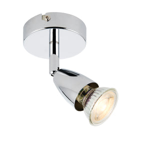 AMALFI | Single Semi Flush Ceiling / Wall Spotlight Fitting | GU10 | IP20 | Polished Chrome