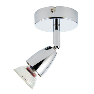 AMALFI | Single Semi Flush Ceiling / Wall Spotlight Fitting | GU10 | IP20 | Polished Chrome