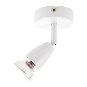 AMALFI | Single Semi Flush Ceiling / Wall Spotlight Fitting | GU10 | IP20 | Gloss White