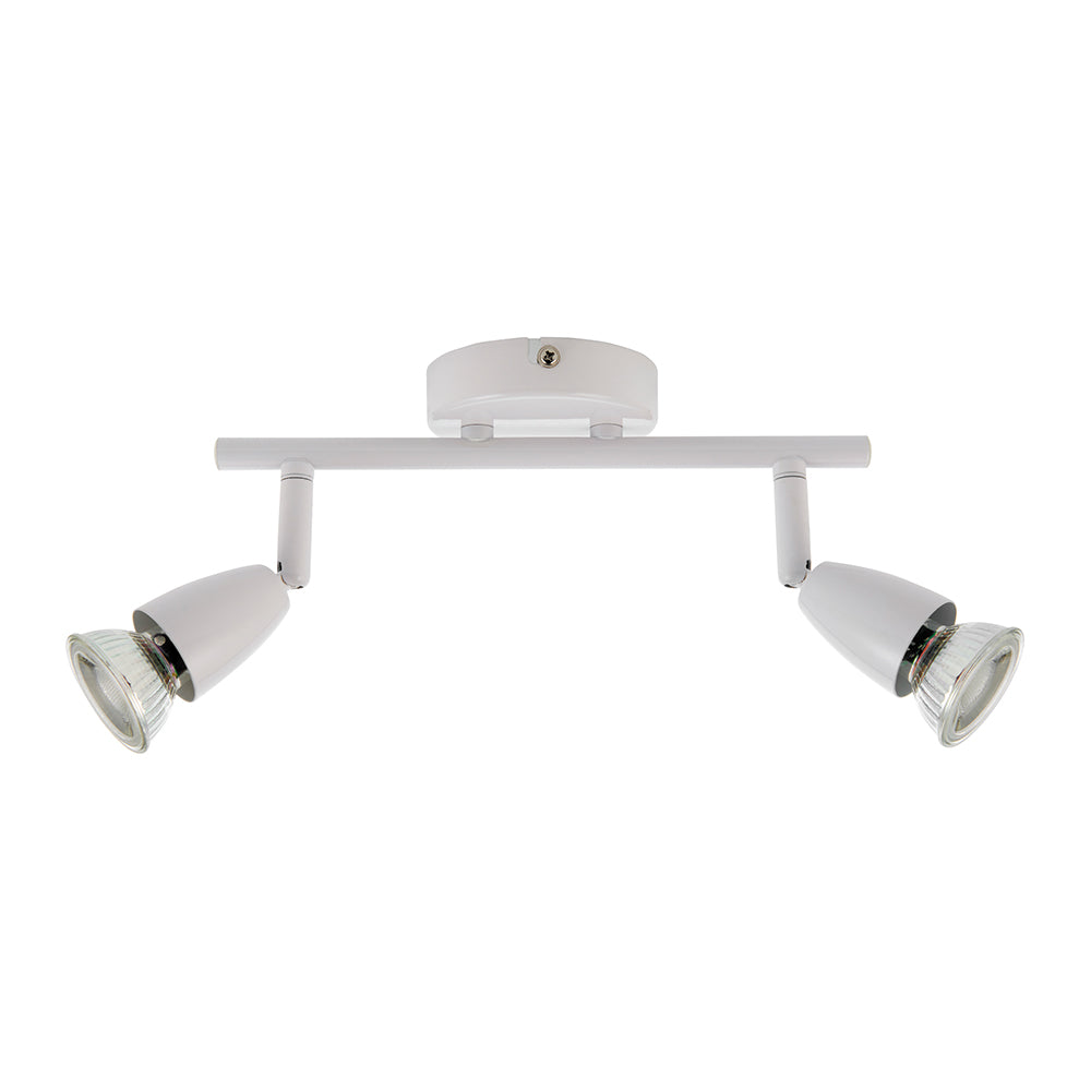 AMALFI | Twin Semi Flush Ceiling / Wall Spotlight Fitting | GU10 | IP20 | Gloss White