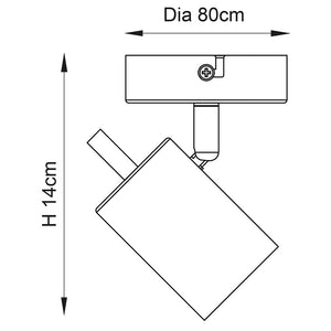 GULL | Single Semi Flush Ceiling / Wall Spotlight Fitting | GU10 | IP20 | Matt White & Satin Gold