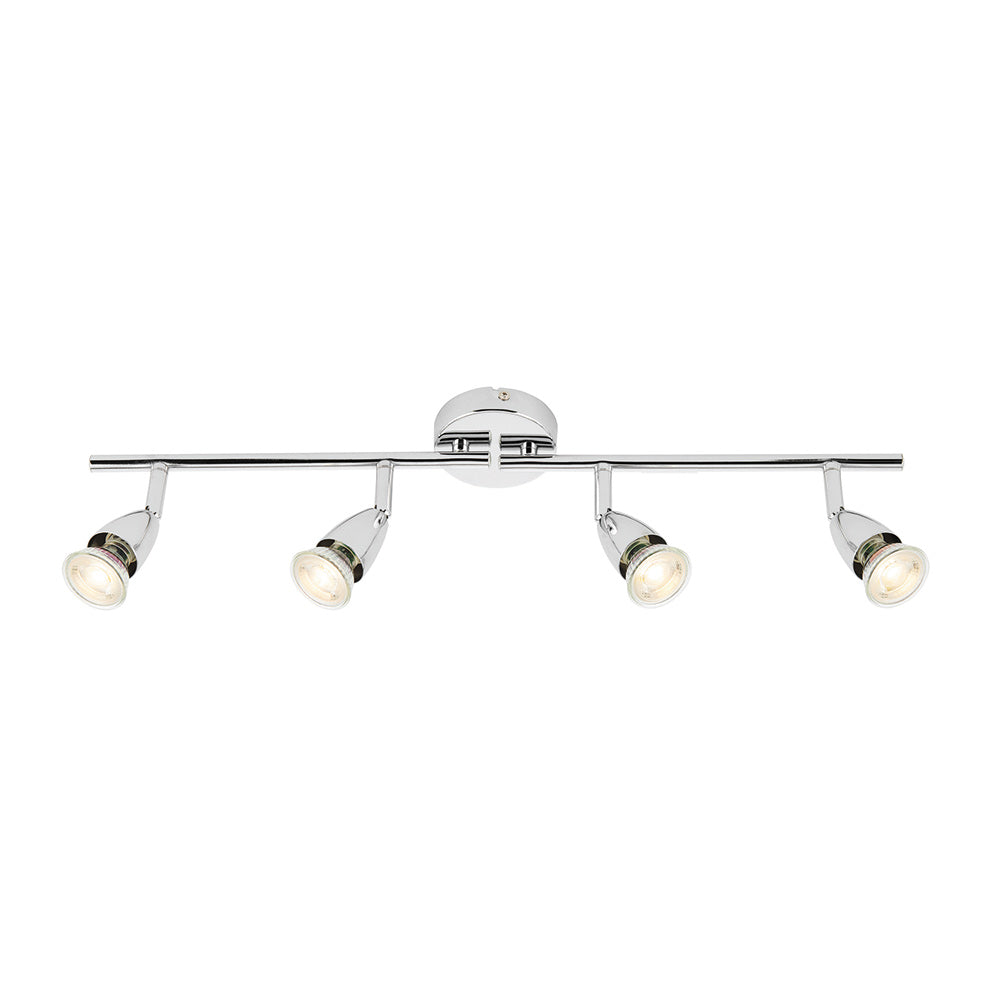 AMALFI | 4 Bar Semi Flush Ceiling / Wall Spotlight Fitting | GU10 | IP20 | Polished Chrome