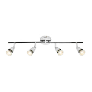 AMALFI | 4 Bar Semi Flush Ceiling / Wall Spotlight Fitting | GU10 | IP20 | Polished Chrome