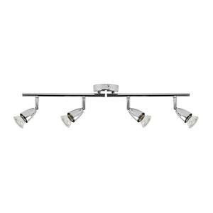 AMALFI | 4 Bar Semi Flush Ceiling / Wall Spotlight Fitting | GU10 | IP20 | Polished Chrome