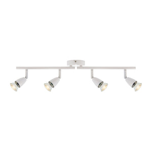 AMALFI | 4 Bar Semi Flush Ceiling / Wall Spotlight Fitting | GU10 | IP20 | Gloss White