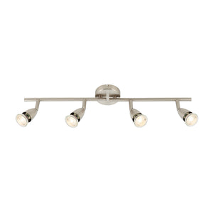 AMALFI | 4 Bar Semi Flush Ceiling Spotlight Fitting | GU10 | IP20 | Satin Nickel