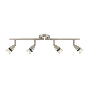 AMALFI | 4 Bar Semi Flush Ceiling Spotlight Fitting | GU10 | IP20 | Satin Nickel