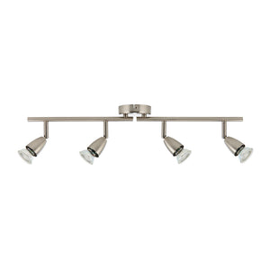 AMALFI | 4 Bar Semi Flush Ceiling Spotlight Fitting | GU10 | IP20 | Satin Nickel