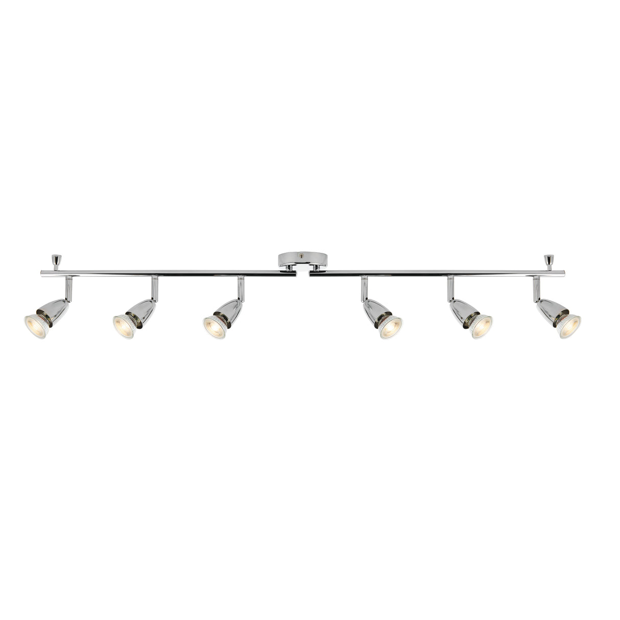 AMALFI | 6 Bar Semi Flush Ceiling / Wall Spotlight Fitting | GU10 | IP20 | Polished Chrome