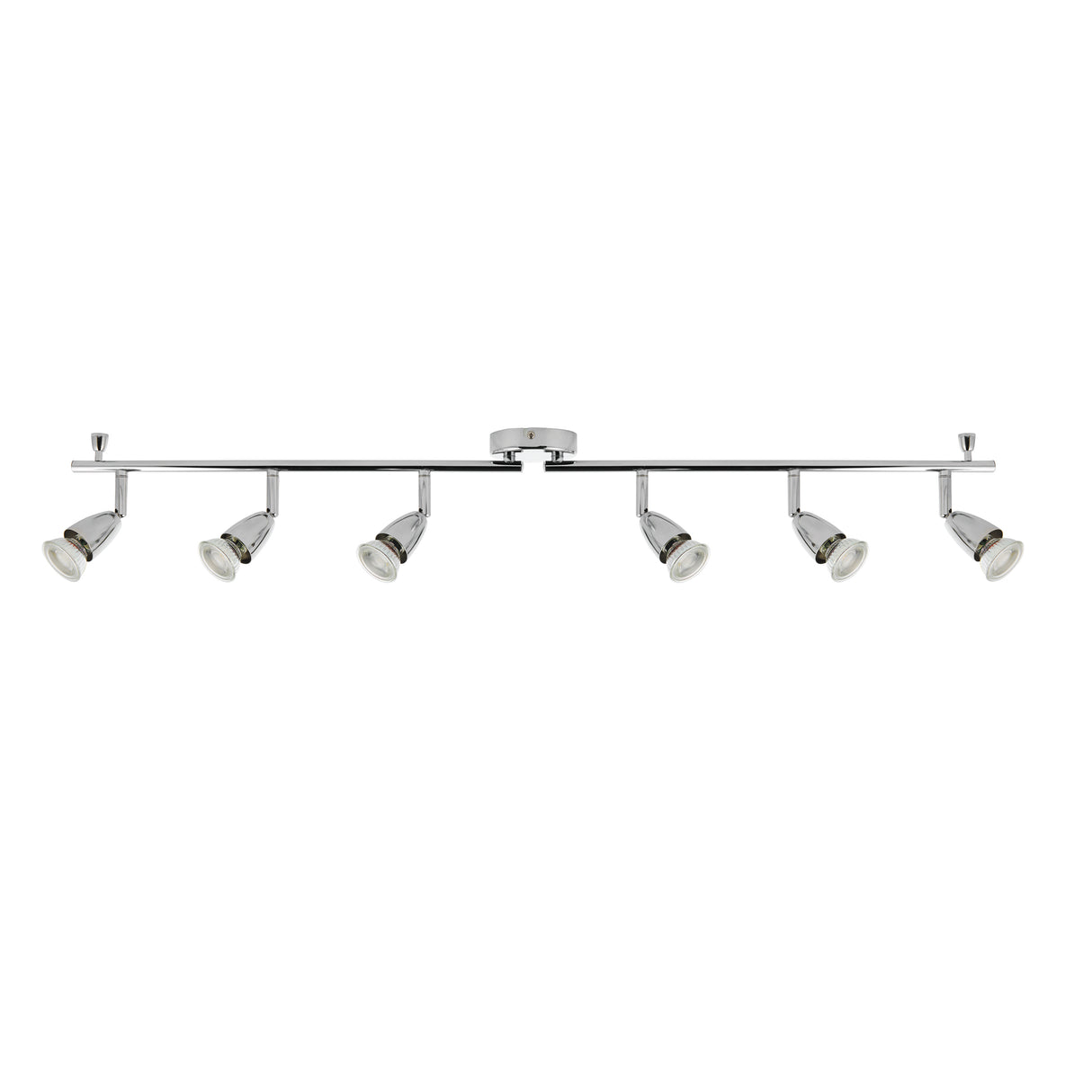 AMALFI | 6 Bar Semi Flush Ceiling / Wall Spotlight Fitting | GU10 | IP20 | Polished Chrome