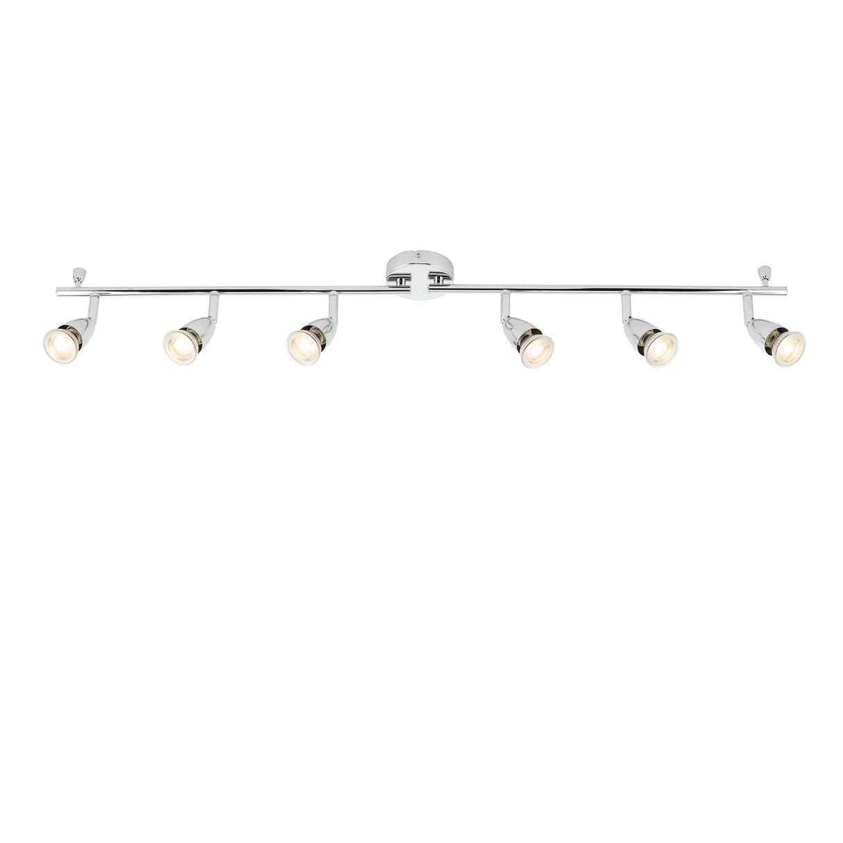 AMALFI | 6 Bar Semi Flush Ceiling / Wall Spotlight Fitting | GU10 | IP20 | Polished Chrome