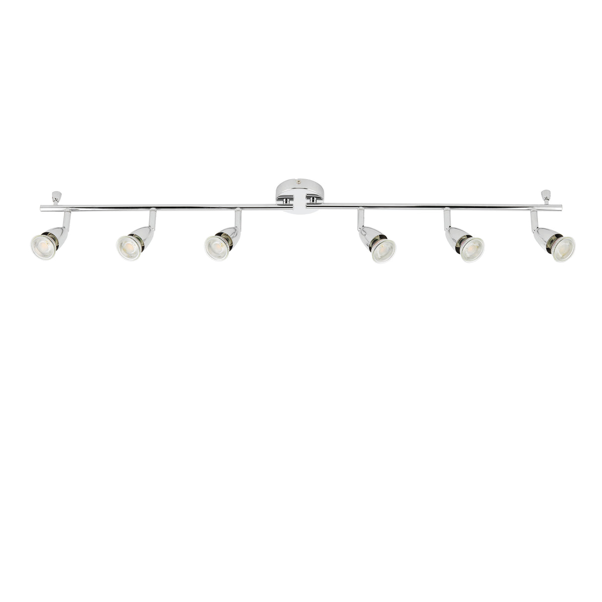 AMALFI | 6 Bar Semi Flush Ceiling / Wall Spotlight Fitting | GU10 | IP20 | Polished Chrome