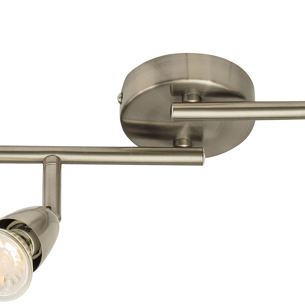 AMALFI | 6 Bar Semi Flush Ceiling / Wall Spotlight Fitting | GU10 | IP20 | Satin Nickel