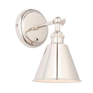 HAL | Single Semi Flush Wall Adjustable Spotlight Fitting | E14 | IP20 | Polished Nickel