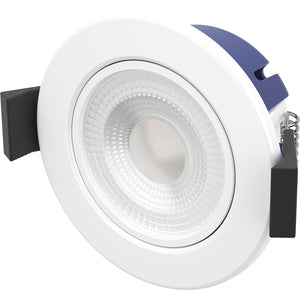 SPEY | Quad-Colour CCT | LED Tilt Adjustable Fire Rated Downlight | Dimmable 5W 580lm | IP65 | White