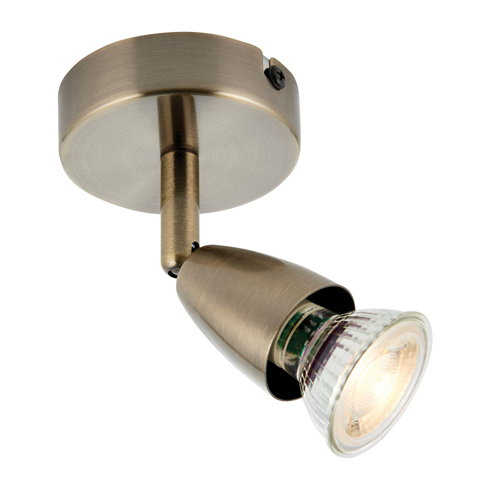 AMALFI | Single Semi Flush Ceiling / Wall Spotlight Fitting | GU10 | IP20 | Satin Nickel