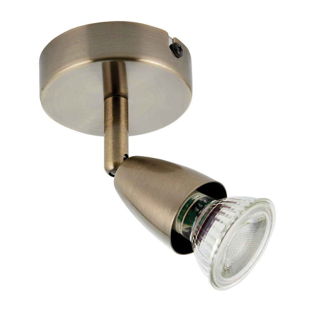 AMALFI | Single Semi Flush Ceiling / Wall Spotlight Fitting | GU10 | IP20 | Satin Nickel