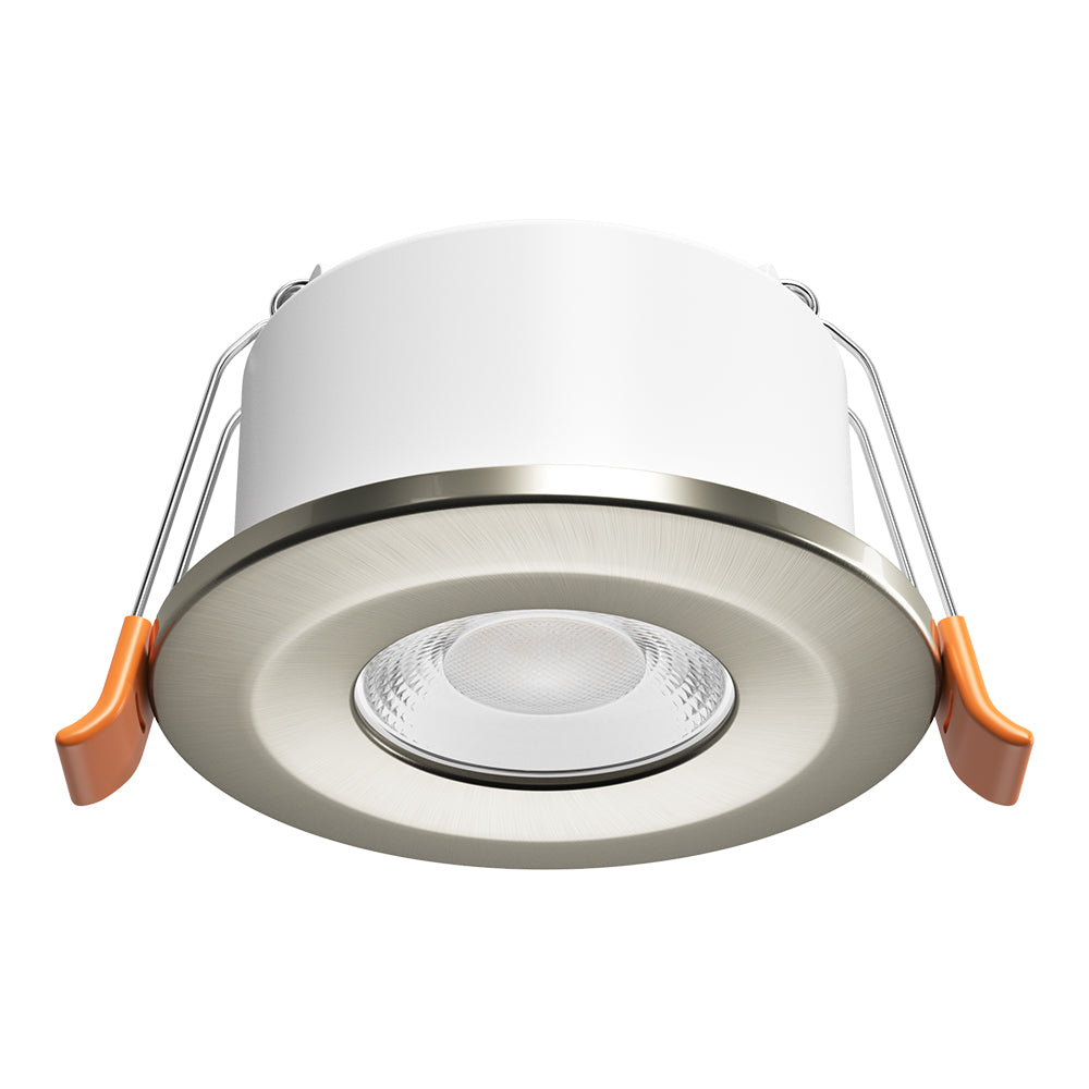 STRATA 5 | Tri-Colour CCT | LED Fire Rated Downlight | Dimmable 5W 600lm | IP65 | Brushed Chrome