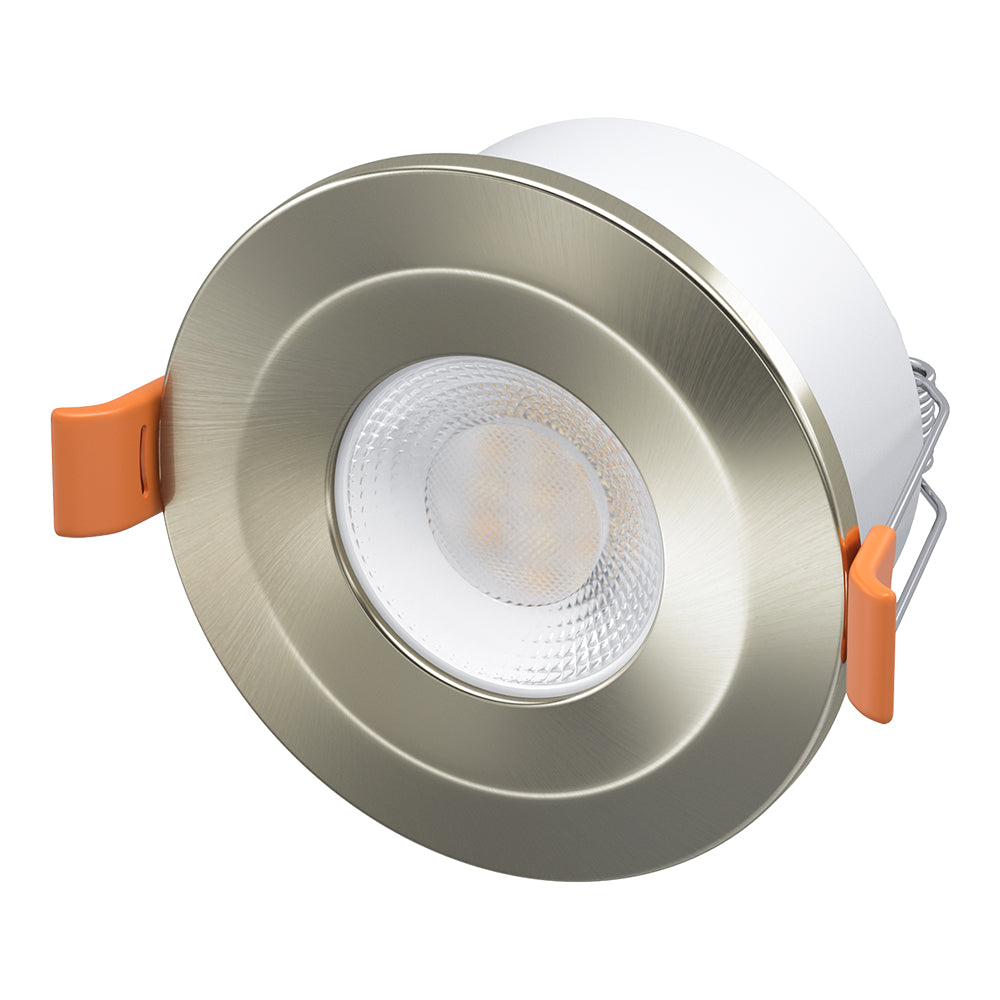 STRATA 5 | Tri-Colour CCT | LED Fire Rated Downlight | Dimmable 5W 600lm | IP65 | Brushed Chrome