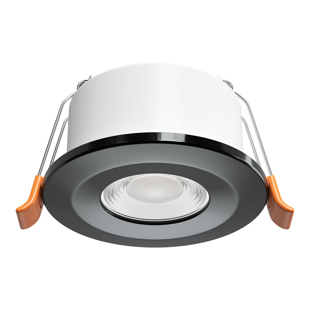 STRATA ECO | 3000K Warm White | LED Fire Rated Downlight | Dimmable 5W 600lm | IP65 | Black Nickel