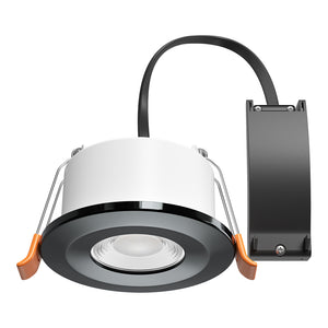 STRATA ECO | 3000K Warm White | LED Fire Rated Downlight | Dimmable 5W 600lm | IP65 | Black Nickel