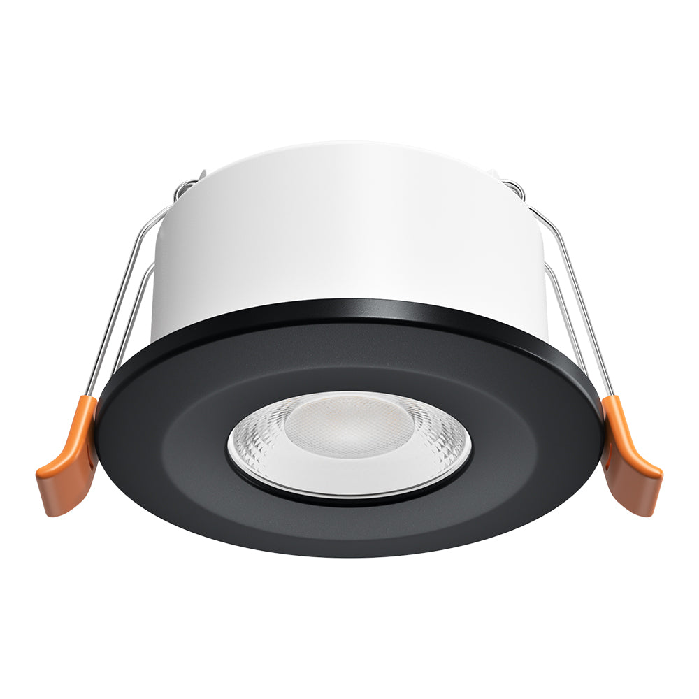 STRATA ECO | 3000K Warm White | LED Fire Rated Downlight | Dimmable 5W 600lm | IP65 | Black