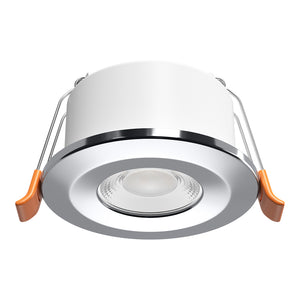 STRATA 5 | Tri-Colour CCT | LED Fire Rated Downlight | Dimmable 5W 600lm | IP65 | Polished Chrome