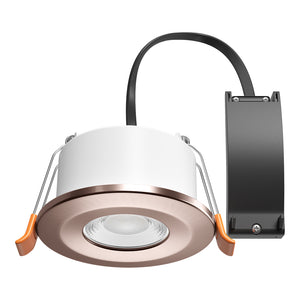 STRATA ECO | 3000K Warm White | LED Fire Rated Downlight | Dimmable 5W 600lm | IP65 | Copper