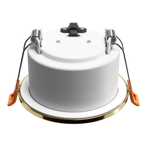 STRATA ECO | 3000K Warm White | LED Fire Rated Downlight | Dimmable 5W 600lm | IP65 | Brass