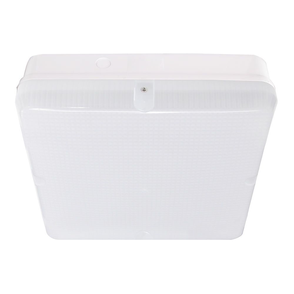 STRATFORD Slim Bulkhead Light | LED Multi Wattage 1900lm | Tri-Colour CCT | IP65 | White | 3hr Emergency