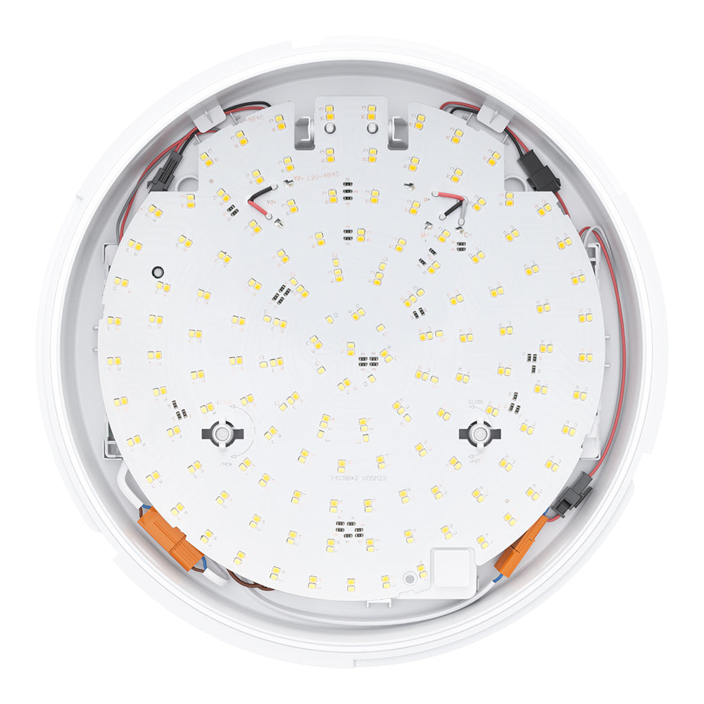 EUSTON TRINITY Slim Bulkhead Light | LED Multi Wattage 2160lm | Tri-Colour CCT | IP65 | 3hr Emergency