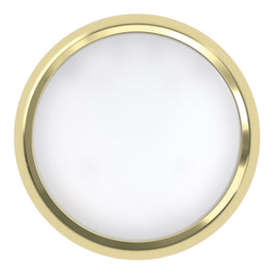 EUSTON TRINITY Slim Bulkhead Light | LED Multi Wattage 2160lm | Tri-Colour CCT | IP65 | Brass | Standard