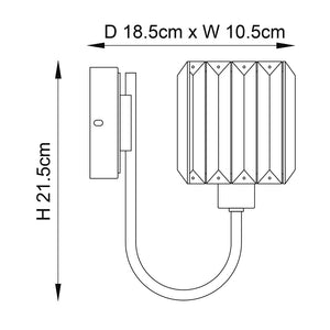 BERENICE | Semi Flush Single Wall Decorative Glass Light Fitting | E14 | Polished Nickel