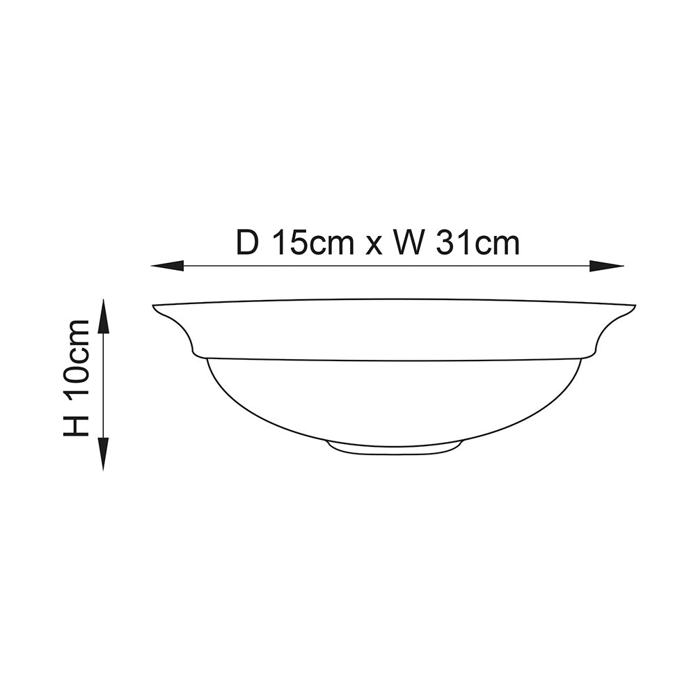 HILLSIDE Half Moon Ceramic Uplighter Fitting | E27 (ES) | Up Light Effect