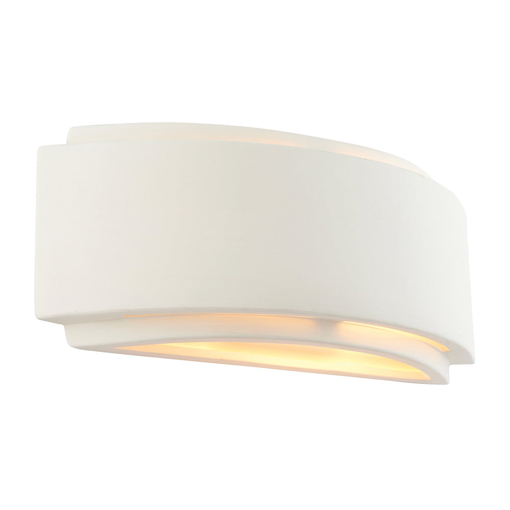 GIANNA Curved Stepped Ceramic Uplighter Fitting | E14 (SES) | Up Down Light Effect