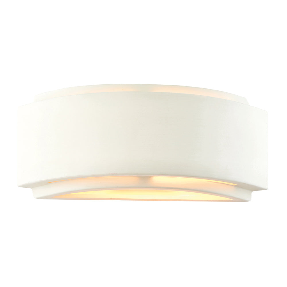 GIANNA Curved Stepped Ceramic Uplighter Fitting | E14 (SES) | Up Down Light Effect