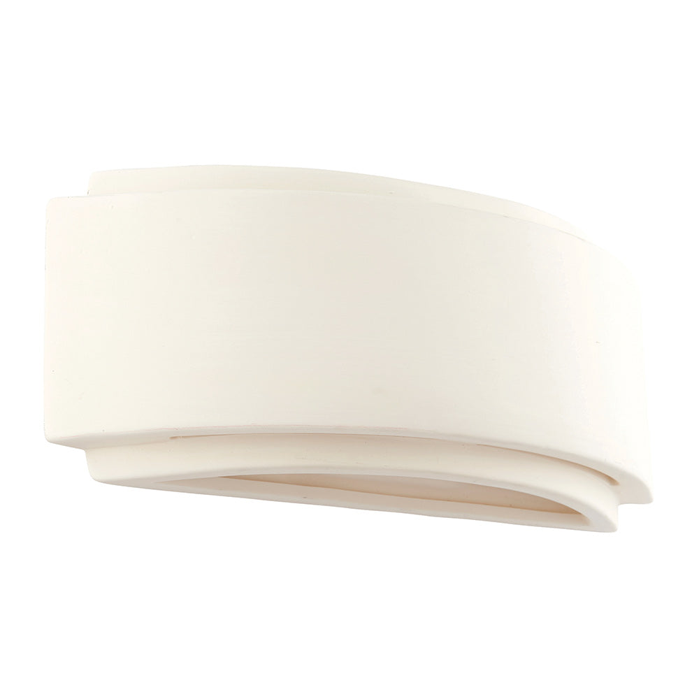 GIANNA Curved Stepped Ceramic Uplighter Fitting | E14 (SES) | Up Down Light Effect