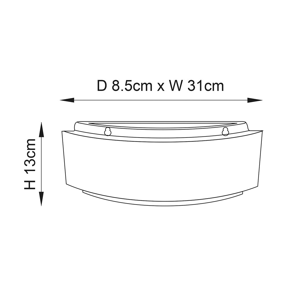 GIANNA Curved Stepped Ceramic Uplighter Fitting | E14 (SES) | Up Down Light Effect