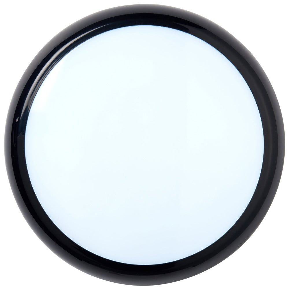 ACTON CCT Slim Bulkhead Light Fitting | LED Multi Wattage 1800lm | CCT Tri-Colour Switchable | IP65 | Black | 3hr Emergency Function | Microwave Motion Sensor