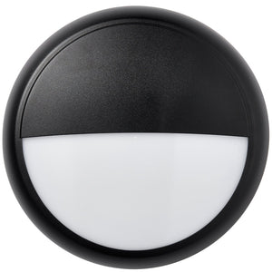 ACTON CCT Slim Bulkhead Eyelid Light Fitting | LED Multi Wattage 1800lm | CCT Tri-Colour Switchable | IP65 | Black | Standard