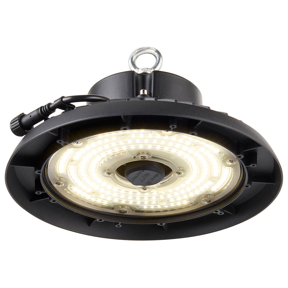 HELIOS Highbay Industrial Ceiling Light for Warehouses & Commercial | LED 150W 21000lm | 4000K Neutral White | IP66 | Black