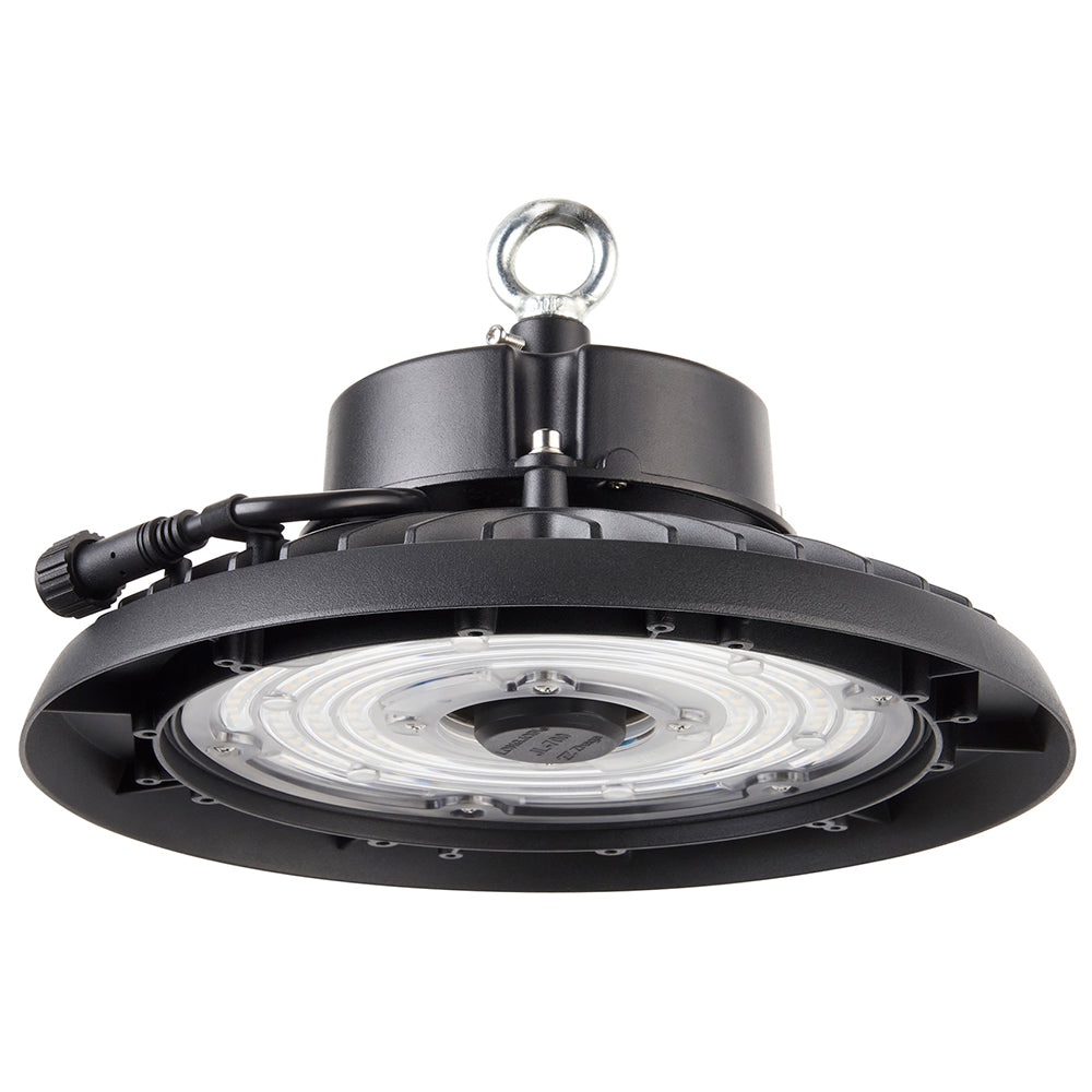 HELIOS Highbay Industrial Ceiling Light for Warehouses & Commercial | LED 200W 28000lm | 4000K Neutral White | IP66 | Black